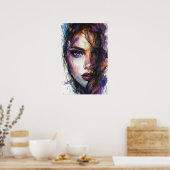 Poster Gazon à vapeur - Aquarelle Portrait de force et (Cuisine)