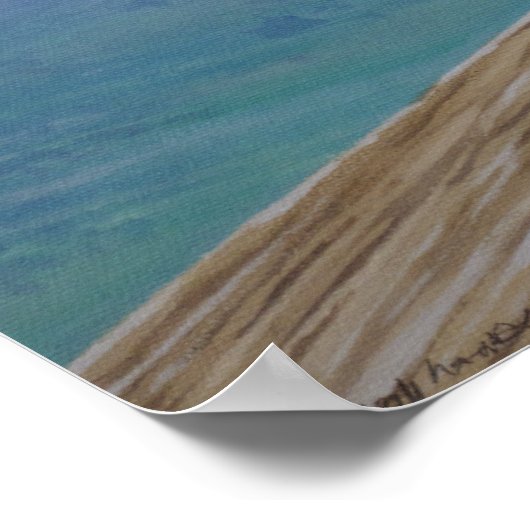 Poster Gazon gris - Peinture italienne Greyhound (Coin)