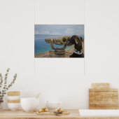 Poster Gazon gris - Peinture italienne Greyhound (Cuisine)