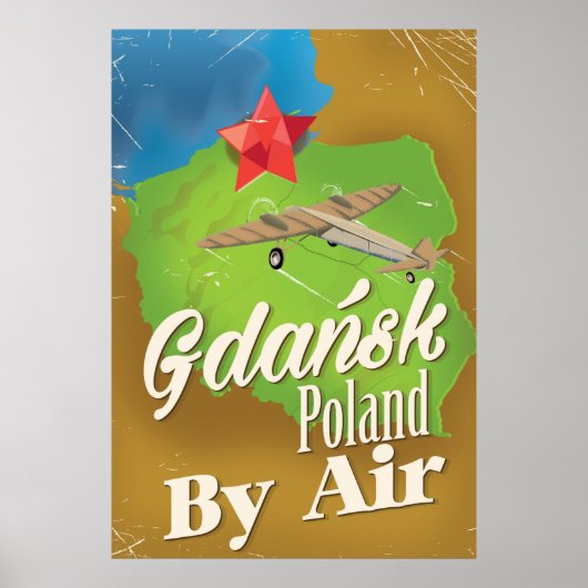poster Gdańsk-Polen (Voorkant)