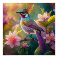 Geai arc-en-ciel à crête orange, oiseau de fantais