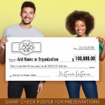Poster Géant Blank Check pour Sweepstakes, Awards, Charit<br><div class="desc">Arrière - plan blanc - Nouveau design avec plus de place pour le logo de votre entreprise. Un grand chèque en blanc pour les récompenses et les cadeaux. Si votre société fait un don à une organisation à but non lucratif ou à un organisme de bienfaisance, vous pouvez utiliser ce...</div>