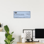 Poster Géant Blank Check pour Sweetstakes & Awards (Bureau à domicile)