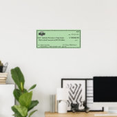 Poster Géant Blank Check pour Sweetstakes & Awards (Bureau à domicile)
