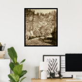 Poster Géant Bluff Train Black Hills SD 1890 (Bureau à domicile)