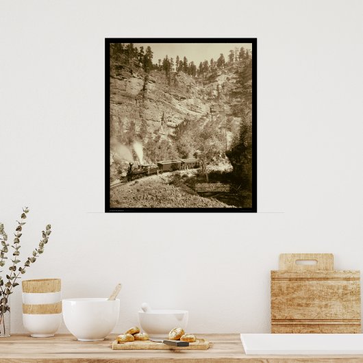 Poster Géant Bluff Train Black Hills SD 1890 (Cuisine)