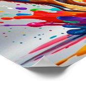 Poster Géant coloré joyeux chien amusant, (Coin)