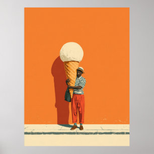 Poster Géant Crème de glace délice