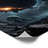 Poster Géant de la lune et du gaz brisé (Coin)