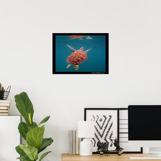 Poster géant de la tortue de mer (Bureau à domicile)
