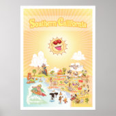 Poster géant de l'État doré de Californie du Sud (Devant)