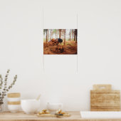 Poster Géant doux - Cheval à l'oeuvre dans la forêt (Cuisine)