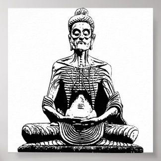 Poster géant du Bouddha affamé