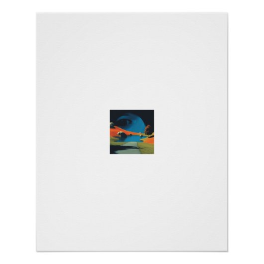 Poster Géant Œil Bleu Vallée Surréaliste (Devant)