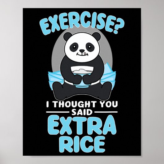 Poster Géant Panda Funny Gymnase Entraînement Sayings Ali (Devant)