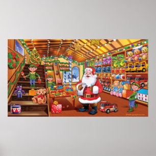 Poster géant supplémentaire, Père Noël Atelier de