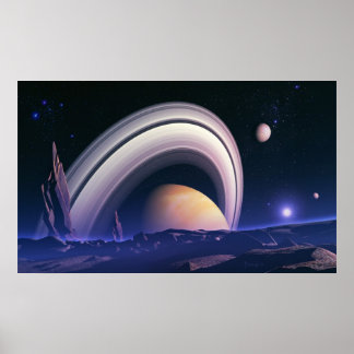 Poster Géants anciens - paysage spatial