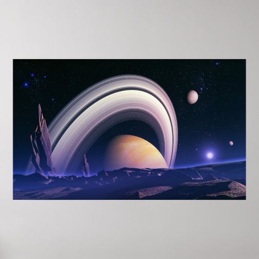 Poster Géants anciens - paysage spatial (Devant)