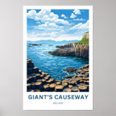 Poster Géant's Causeway Irlande Travel Print (Devant)