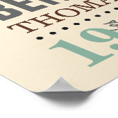 Poster geboortedatum baby - Zand en Zee (Hoek)