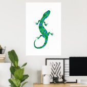 Poster Gecko vert (Bureau à domicile)