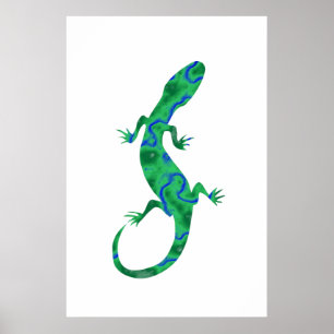 Poster Gecko vert