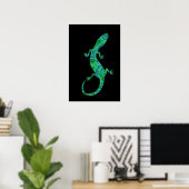 Poster Gecko vert (Bureau à domicile)