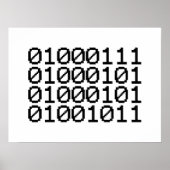 POSTER GEEK BINAIRE (Devant)