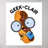 Poster Geek-clair Funny Eclair Pun (Devant)