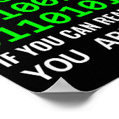 Poster Geek Computer Binary Code Software Developer (Coin)