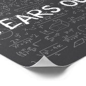 Poster Géek de maths drôle 50 ans 50e anniversaire Integr (Coin)