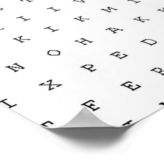 Poster Geek de recherche Word (Coin)