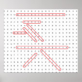 Poster Geek de recherche Word (Devant)