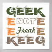 Poster Geek pas Freak (Devant)