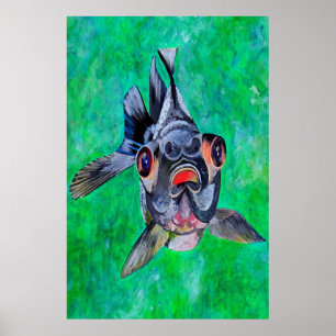 Poster Geeky Blackmoor Goldfish aux yeux télescopiques