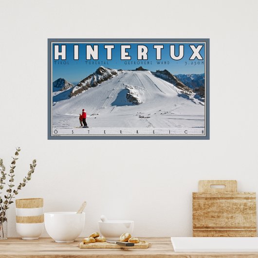 Poster Geforene Wand à Hintertux (Cuisine)