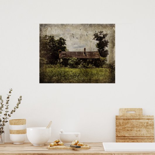 Poster gehakt door het verleden (Keuken)