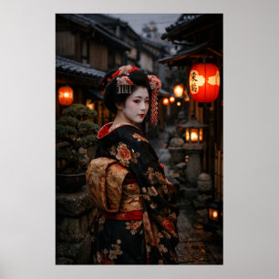 Poster Geisha à Kyoto