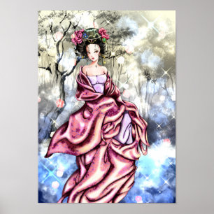 Poster Geisha anime art
