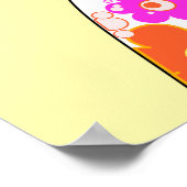Poster Geisha avec Fleurs Pop Art (Coin)