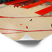 Poster Geisha & Dragon - Art Japonais (Coin)