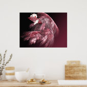 Poster Geisha en rouge (Cuisine)