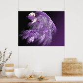 Poster Geisha en violet (Cuisine)