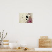 Poster Geisha Fanning Smoke (Cuisine)