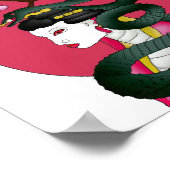 Poster Geisha fille et serpent (Coin)