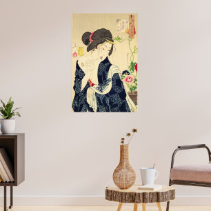Poster Geisha japonais