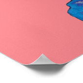 Poster Geisha japonais avec les fleurs de cerises (Coin)