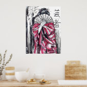 Poster Geisha - L'Artiste - Art Print (Cuisine)