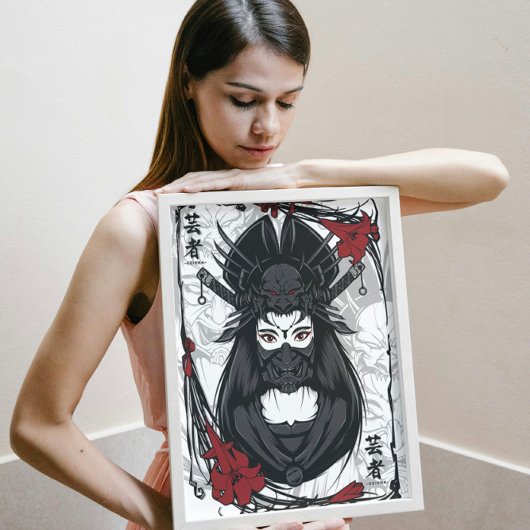 Poster Geisha masqué