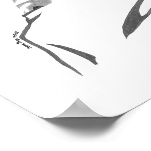 Poster Geisha monochrome (Coin)